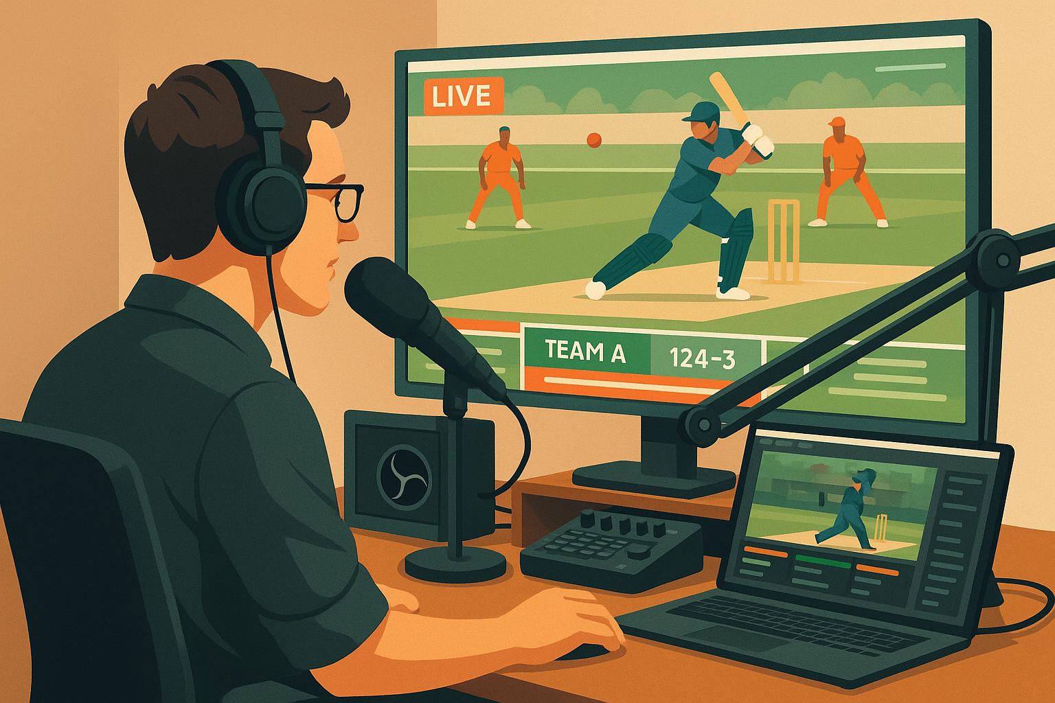 OBS Studio for Cricket Commentary